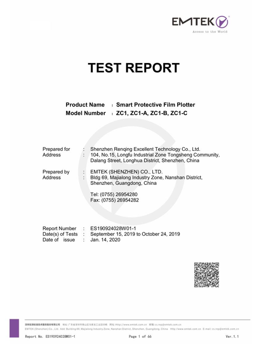 Smart Plotter CE ES190924028W01-1 EN301489-1-17 Report