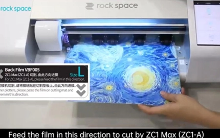 How to Cut Large Size Film By Rock Space Smart Cutting Plotter ZC1-Max?