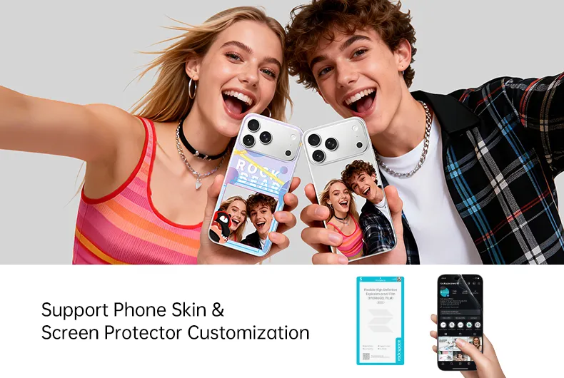 Custom Phone Back Skin & Front Screen Protector | Lock Sales Chances