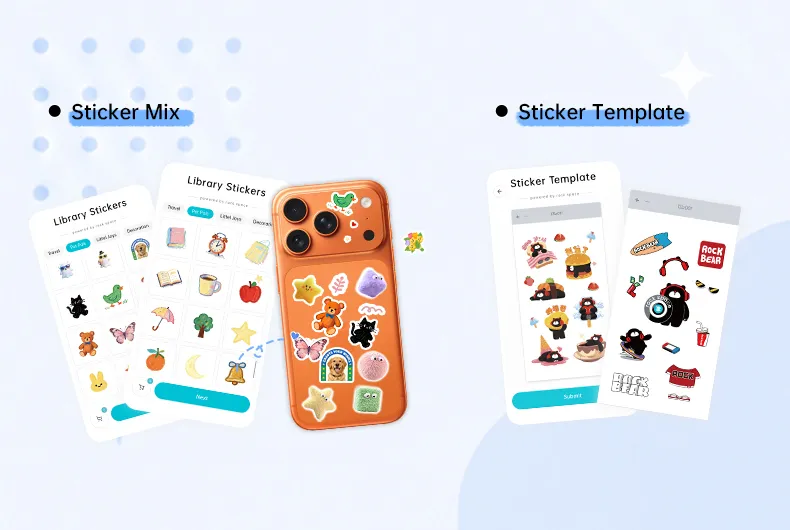 AI Sticker Mix & Templates | Faster Operation