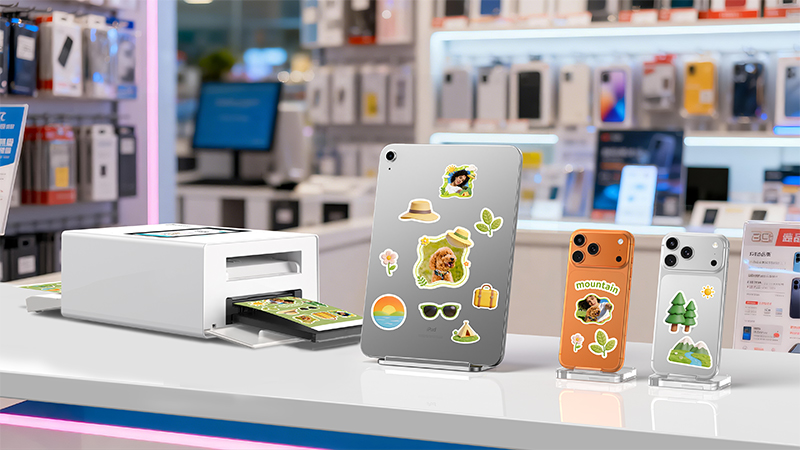 Phone accessory channels for sticker business