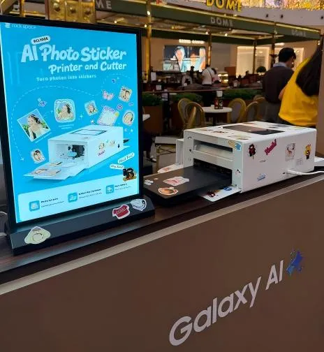 RCL1005 photo printer at Samsung Pop up evnet