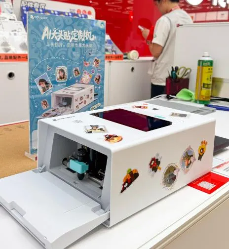 custom photo sticker in retail store