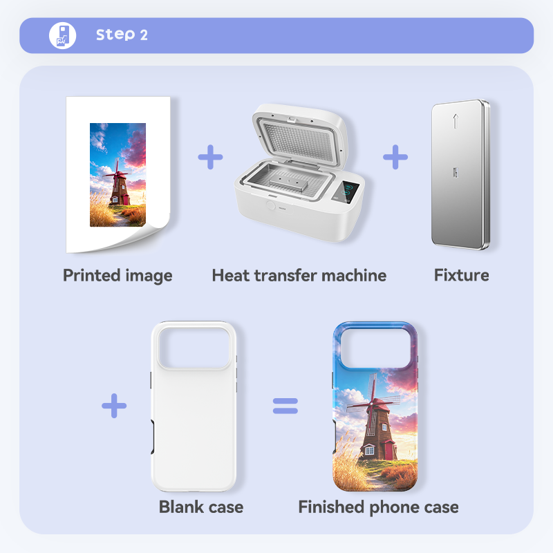 Transfer the Image Onto the Blank Case with rock space phone case sublimation printer.png